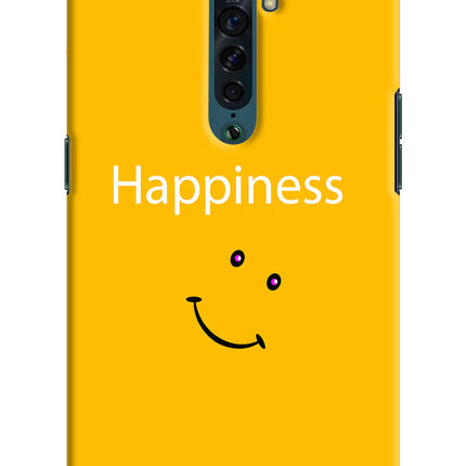 Happiness With Smiley Oppo Reno2 Hard Case Back Cover by Casekaro
