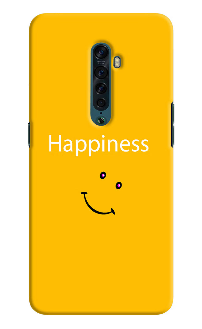 Happiness With Smiley Oppo Reno2 Hard Case Back Cover by Casekaro