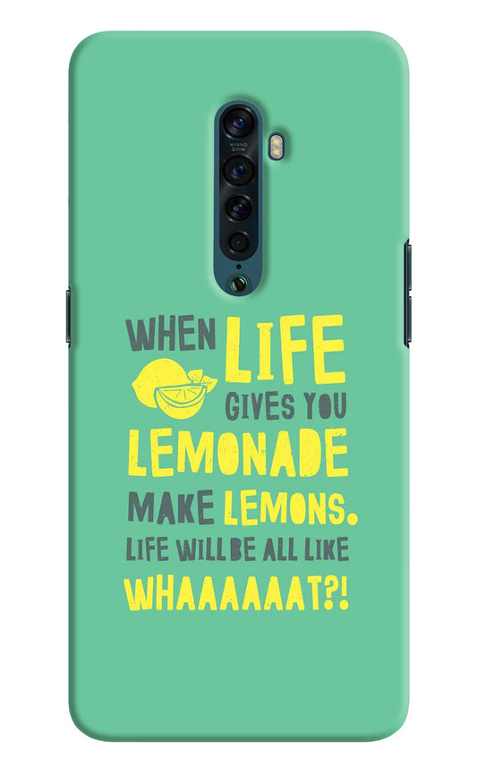 Quote Oppo Reno2 Hard Case Back Cover by Casekaro