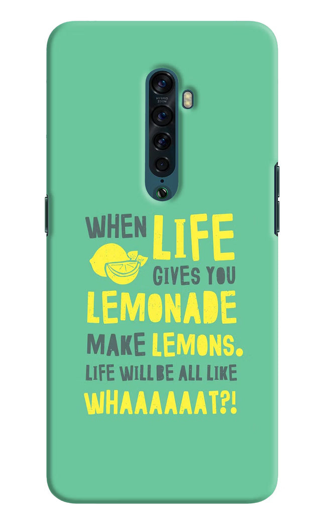 Quote Oppo Reno2 Hard Case Back Cover by Casekaro