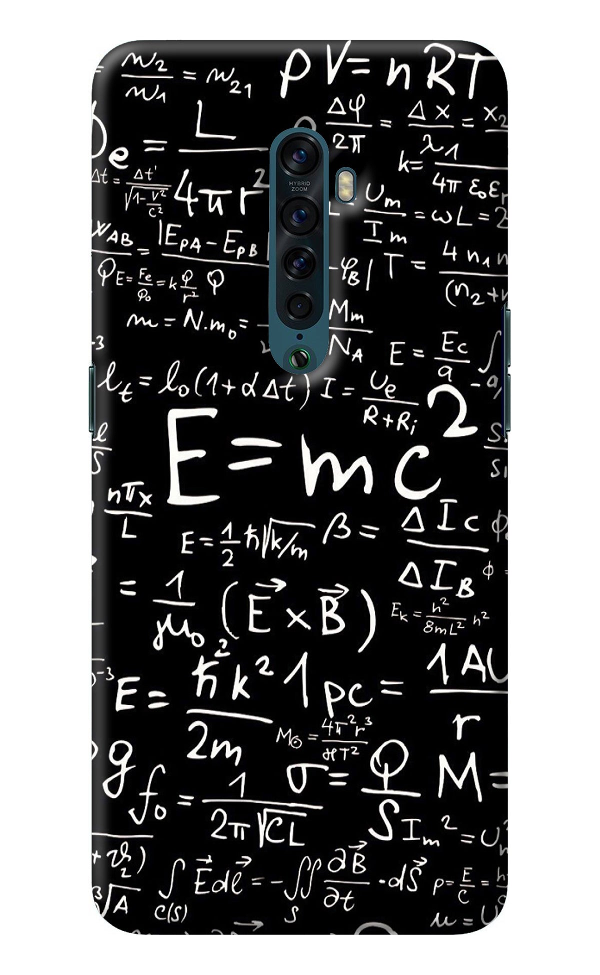 Physics Albert Einstein Formula Oppo Reno2 Back Cover
