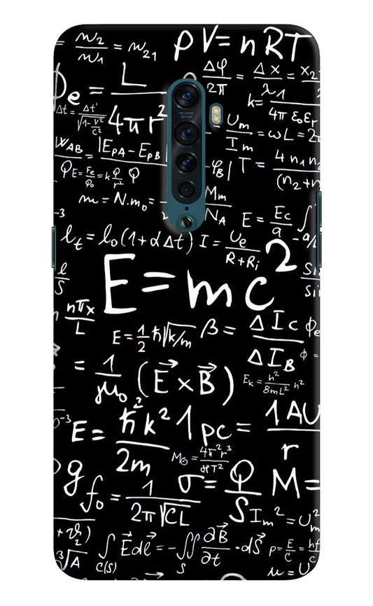 Physics Formula Oppo Reno2 Hard Case Back Cover by Casekaro
