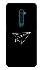 Paper Plane White Oppo Reno2 Hard Case Back Cover by Casekaro