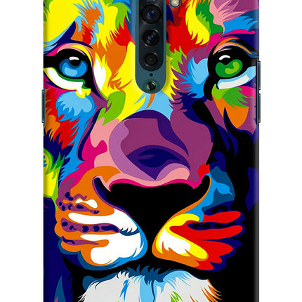 Lion Oppo Reno2 Hard Case Back Cover by Casekaro
