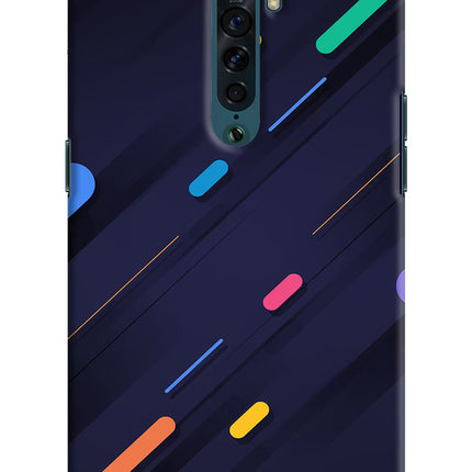 Abstract Design Oppo Reno2 Hard Case Back Cover by Casekaro