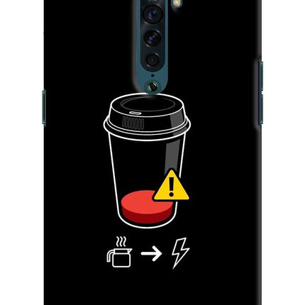Coffee Oppo Reno2 Hard Case Back Cover by Casekaro