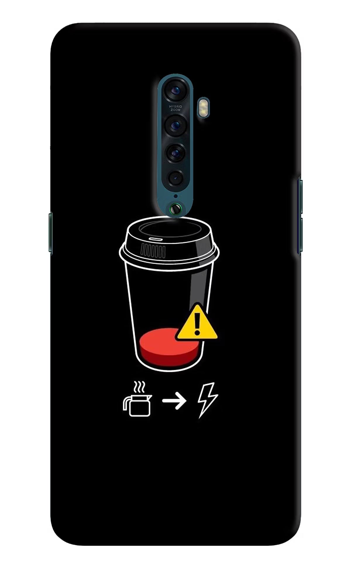 Coffee Oppo Reno2 Hard Case Back Cover by Casekaro