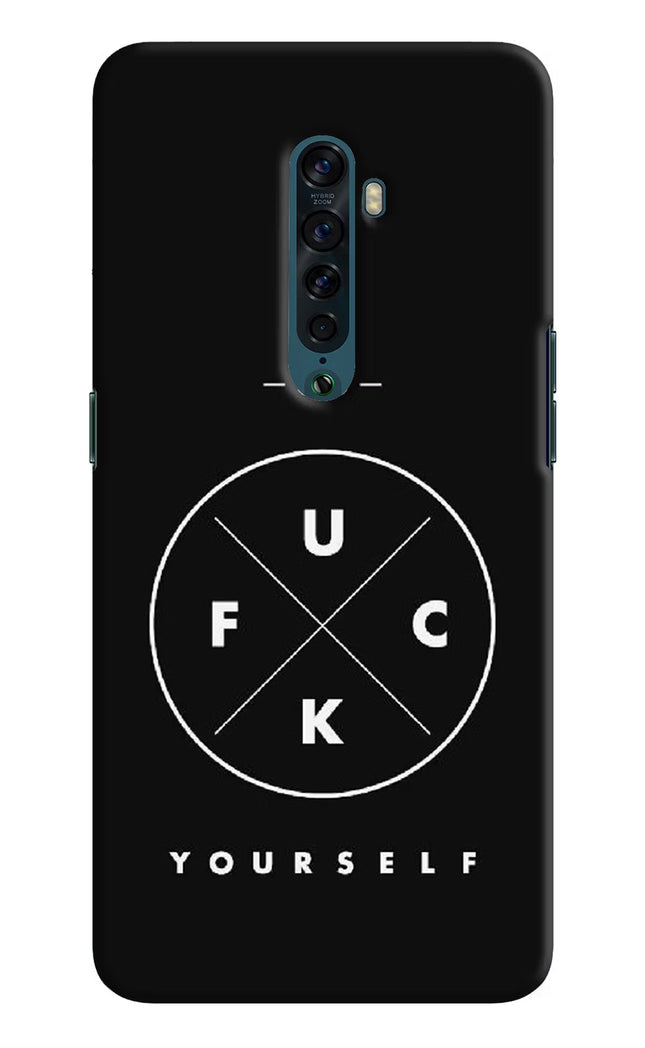 Go Fuck Yourself Oppo Reno2 Hard Case Back Cover by Casekaro