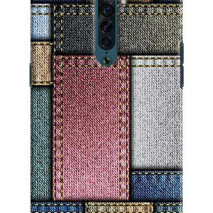 Multicolor Jeans Oppo Reno2 Hard Case Back Cover by Casekaro