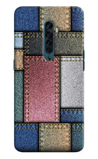 Multicolor Jeans Oppo Reno2 Hard Case Back Cover by Casekaro
