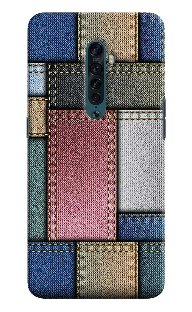 Multicolor Jeans Oppo Reno2 Hard Case Back Cover by Casekaro