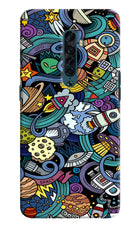 Space Abstract Oppo Reno2 Hard Case Back Cover by Casekaro