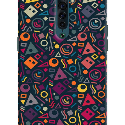 Geometric Abstract Oppo Reno2 Hard Case Back Cover by Casekaro