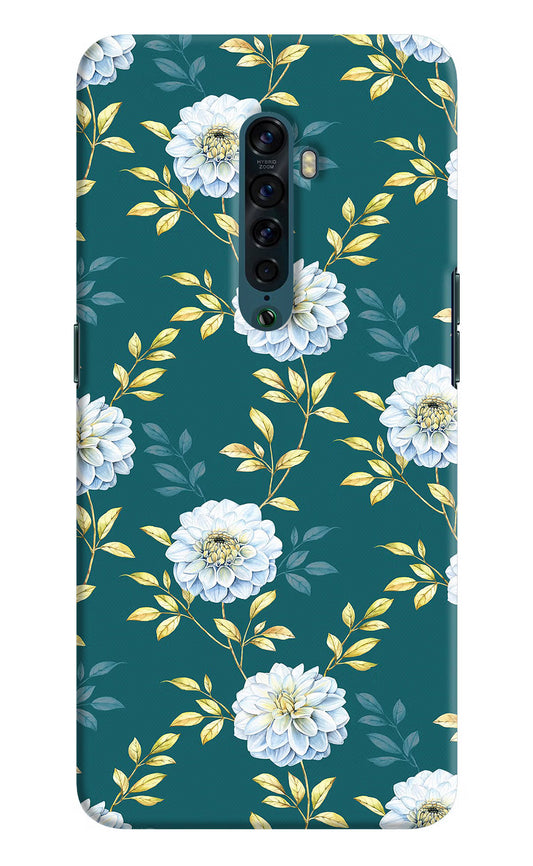 Flowers Oppo Reno2 Hard Case Back Cover by Casekaro