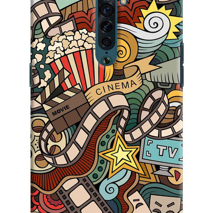 Cinema Abstract Oppo Reno2 Hard Case Back Cover by Casekaro
