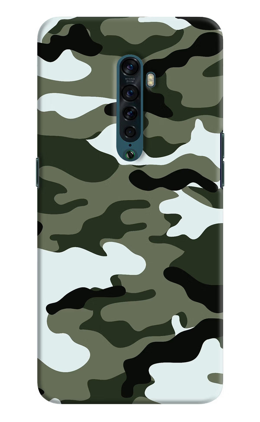Camouflage Oppo Reno2 Back Cover, Hard case