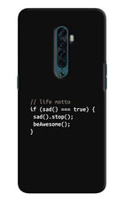 Life Motto Code Oppo Reno2 Hard Case Back Cover by Casekaro