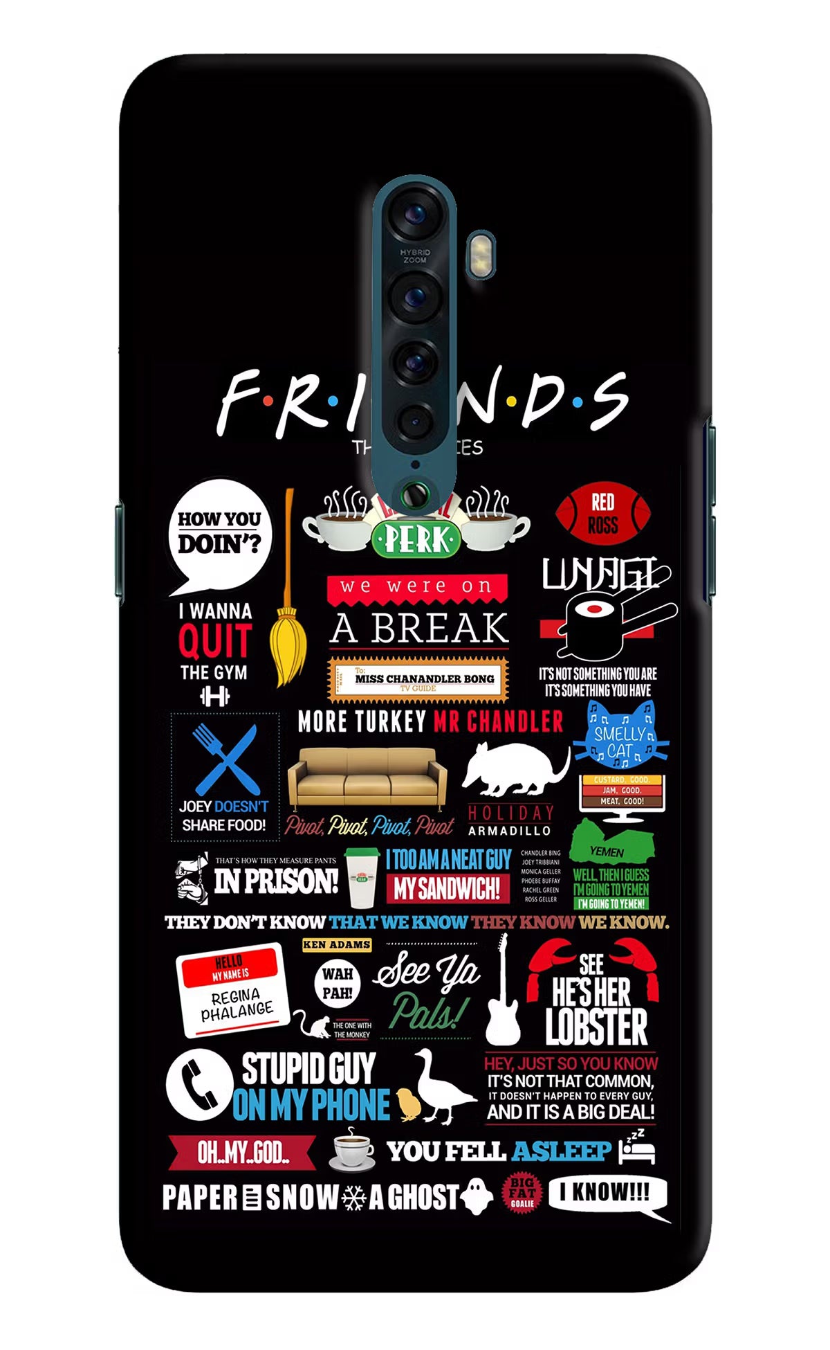 FRIENDS Oppo Reno2 Hard Case Back Cover by Casekaro