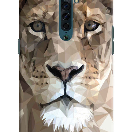 Lion Art Oppo Reno2 Hard Case Back Cover by Casekaro