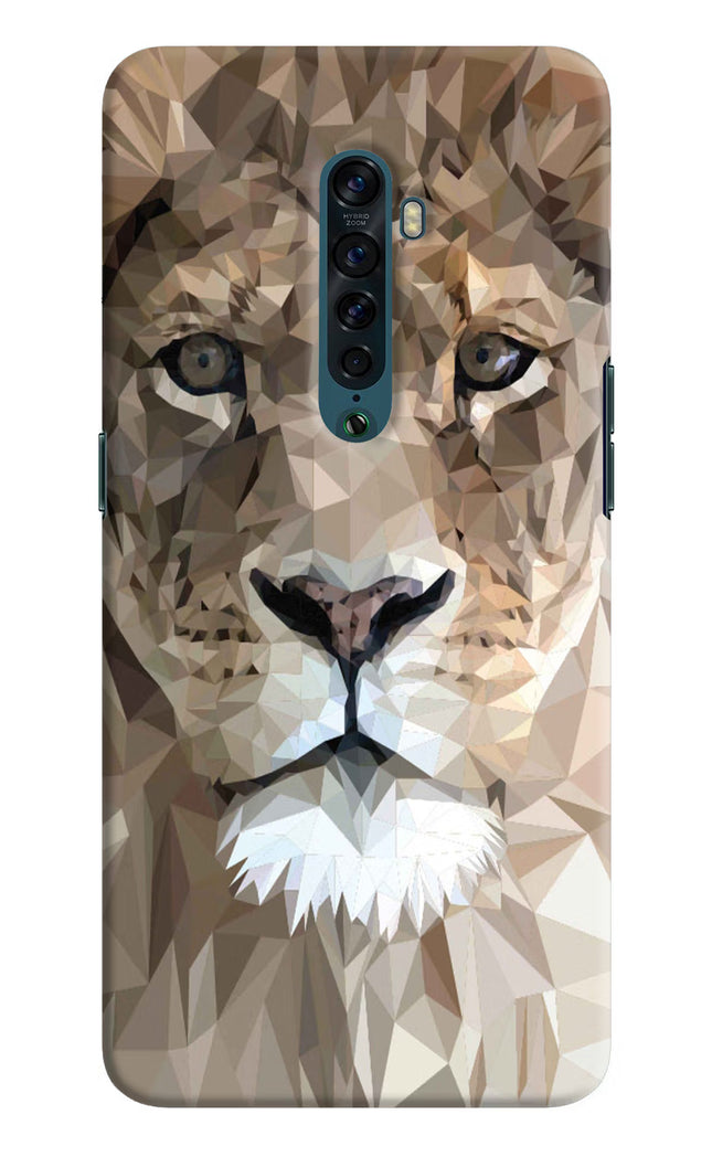 Lion Art Oppo Reno2 Hard Case Back Cover by Casekaro