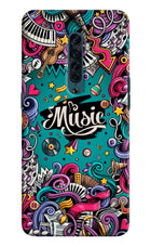 Music Graffiti Oppo Reno2 Hard Case Back Cover by Casekaro