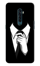 Black Tie Oppo Reno2 Hard Case Back Cover by Casekaro