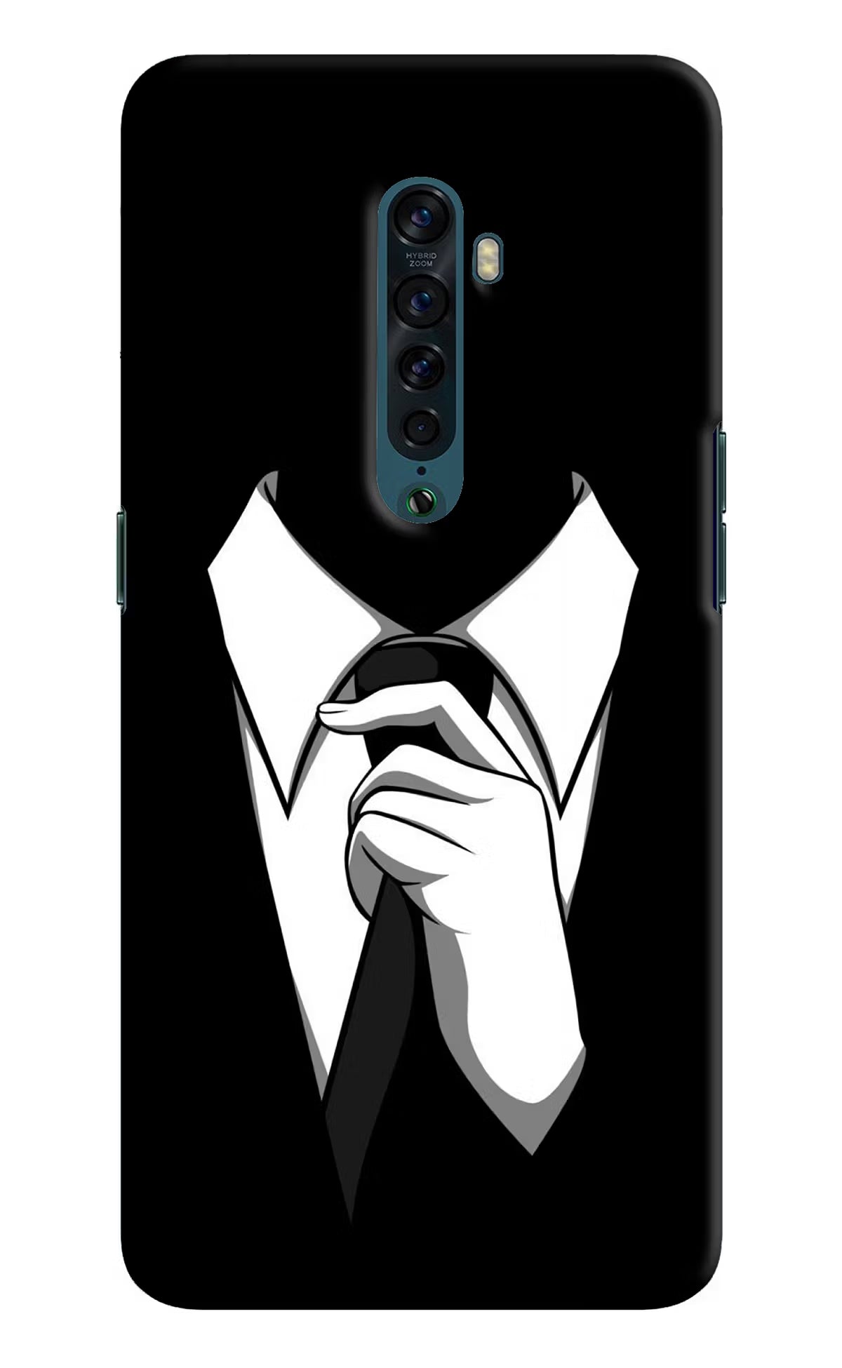Black Tie Oppo Reno2 Hard Case Back Cover by Casekaro