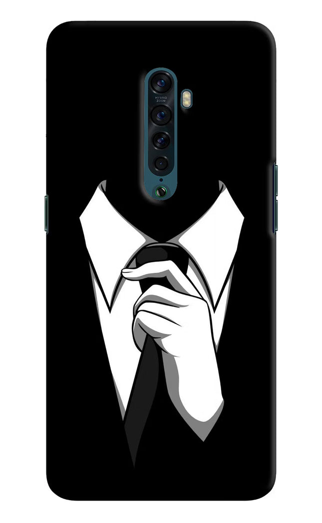 Black Tie Oppo Reno2 Hard Case Back Cover by Casekaro