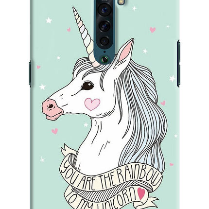 Unicorn Wallpaper Oppo Reno2 Hard Case Back Cover by Casekaro
