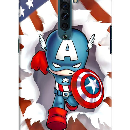 Captain America Oppo Reno2 Hard Case Back Cover by Casekaro