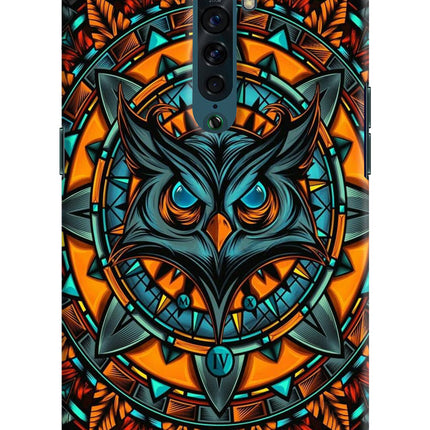 Angry Owl Art Oppo Reno2 Hard Case Back Cover by Casekaro