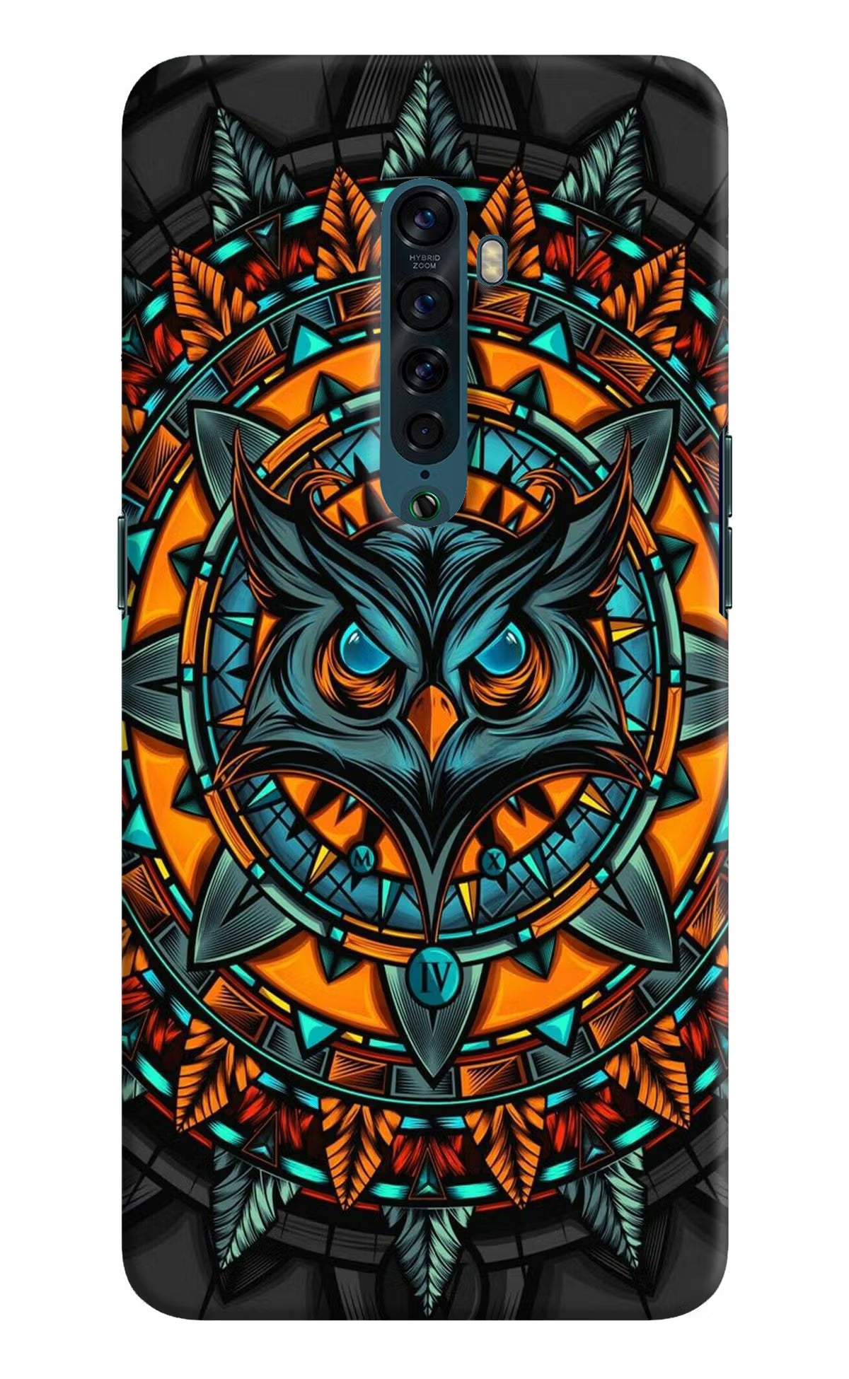 Angry Owl Art Oppo Reno2 Hard Case Back Cover by Casekaro