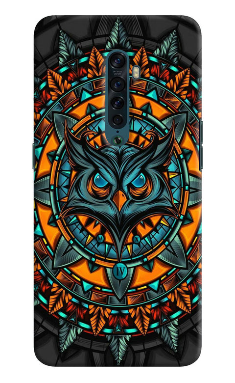 Angry Owl Art Oppo Reno2 Back Cover