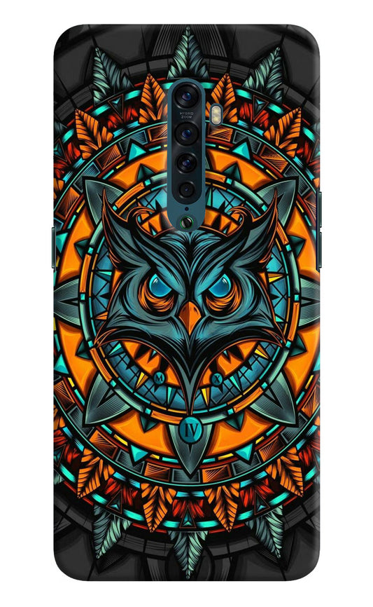 Angry Owl Art Oppo Reno2 Hard Case Back Cover by Casekaro