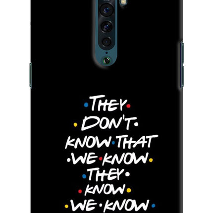 FRIENDS Dialogue Oppo Reno2 Hard Case Back Cover by Casekaro