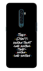 FRIENDS Dialogue Oppo Reno2 Hard Case Back Cover by Casekaro