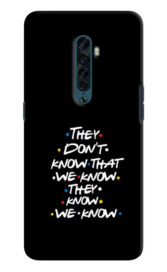 FRIENDS Dialogue Oppo Reno2 Hard Case Back Cover by Casekaro