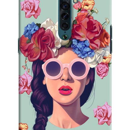 Pretty Girl Oppo Reno2 Hard Case Back Cover by Casekaro
