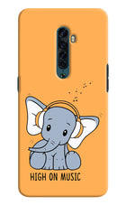 High On Music Oppo Reno2 Hard Case Back Cover by Casekaro