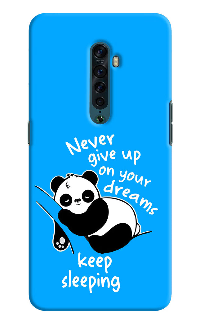 Keep Sleeping Oppo Reno2 Hard Case Back Cover by Casekaro