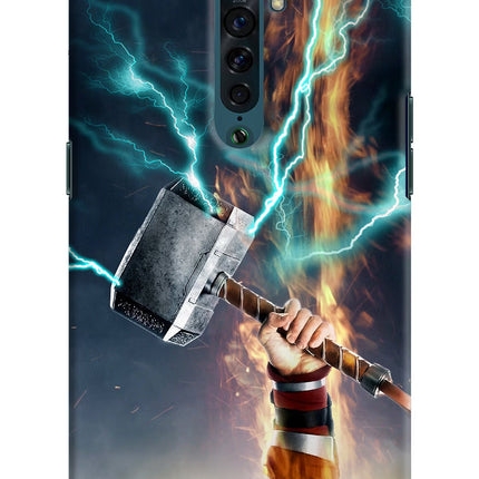 Thor Hammer Mjolnir Oppo Reno2 Hard Case Back Cover by Casekaro