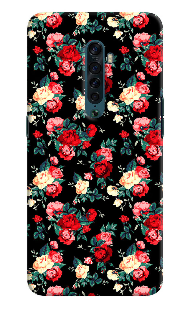 Rose Pattern Oppo Reno2 Hard Case Back Cover by Casekaro