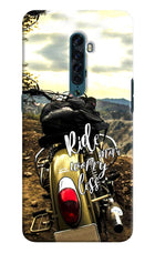 Ride More Worry Less Oppo Reno2 Hard Case Back Cover by Casekaro