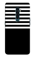 Black and White Print Oppo Reno2 Hard Case Back Cover by Casekaro