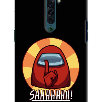 Among Us Shhh! Oppo Reno2 Hard Case Back Cover by Casekaro