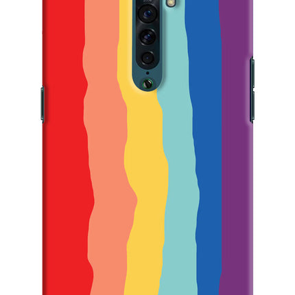 Rainbow Oppo Reno2 Hard Case Back Cover by Casekaro