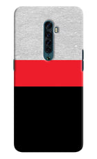 Tri Color Pattern Oppo Reno2 Hard Case Back Cover by Casekaro