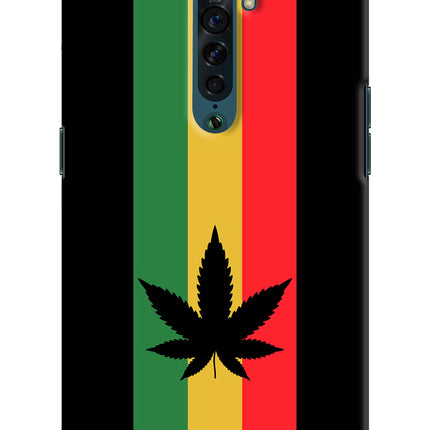 Weed Flag Oppo Reno2 Hard Case Back Cover by Casekaro