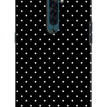 White Dots Oppo Reno2 Hard Case Back Cover by Casekaro