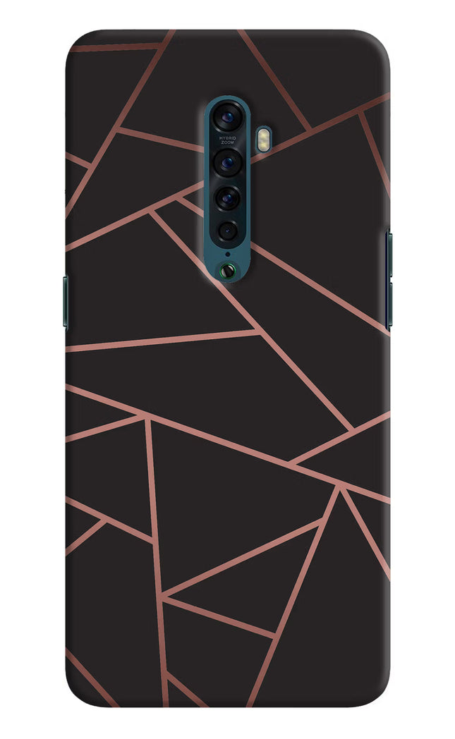 Geometric Pattern Oppo Reno2 Hard Case Back Cover by Casekaro
